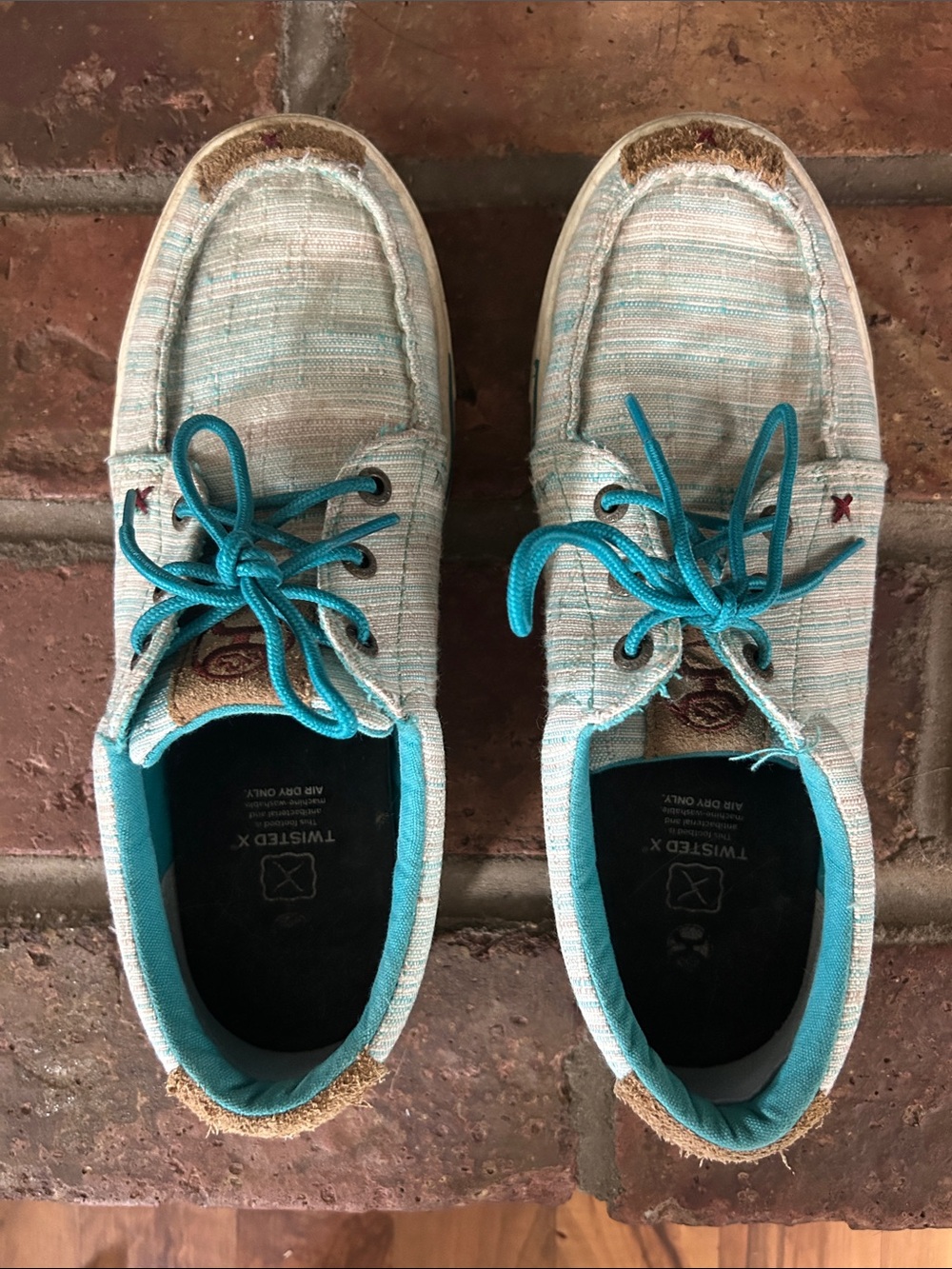 Twisted X Hooey Women’s Teal Lace-Up Flats